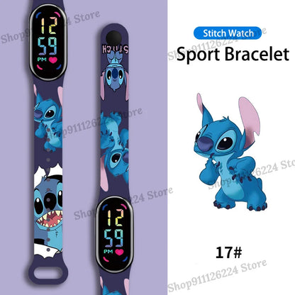 Montres Stitch pour enfants, filles, étanche, sport, écran tactile, pour femmes, horloge numérique étanche, bracelet, cadeaux exquis