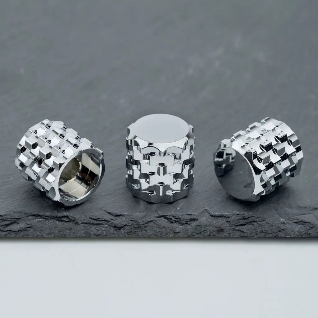 Guyker guitare basse potentiomètre bouton de commande Surface dentelée Style alliage d'aluminium matériel boutons CKB028