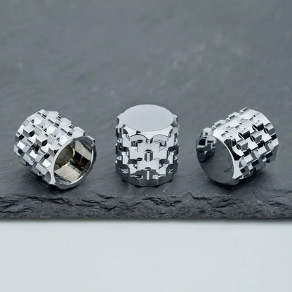 Guyker guitare basse potentiomètre bouton de commande Surface dentelée Style alliage d'aluminium matériel boutons CKB028