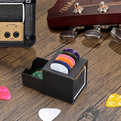 Support de plectres de guitare Portable imprimé en 3D, avec tiroir, étanche à l'eau et à la poussière, organisateur de plectres, rangement et affichage de cadeaux, 1x3D