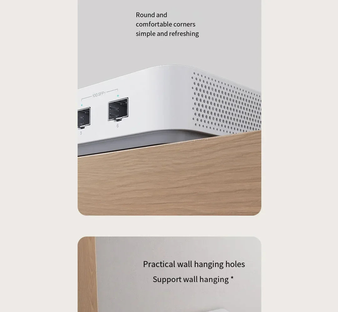 Xiaomi Mi 10 Gigabit Ethernet Switch 10000Mbps Network Switches VLAN Ethernet Splitter Lan Router 4 2.5G Ports RJ45 Hub Switch
