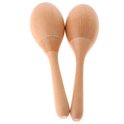 Marteau en bois Maraca Shaker, jouet musical, 2 pièces