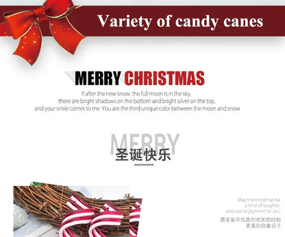 Cannes à bonbons de Noël en acrylique, pendentif béquille torsadé pour arbre de Noël, décorations de Noël pour le Nouvel An, ornements, cadeaux