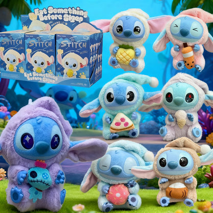 2025 New Stitch Eat Some Thing Before Sleep Series Vinyl Blind Box Bag Pendant Cute Plush Doll Mystery Box Toy Surprise Gifts