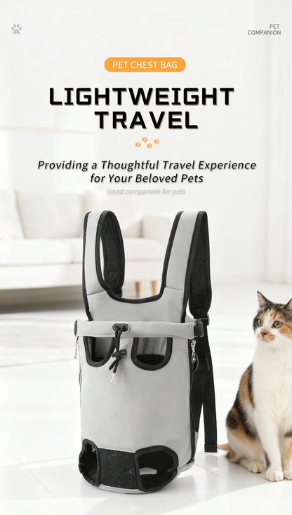 Sac à dos pour animaux de compagnie pour petits chiens et chats, sac de transport pour les voyages en plein air, bretelles réglables mains libres, matériau en denim, porte-animaux