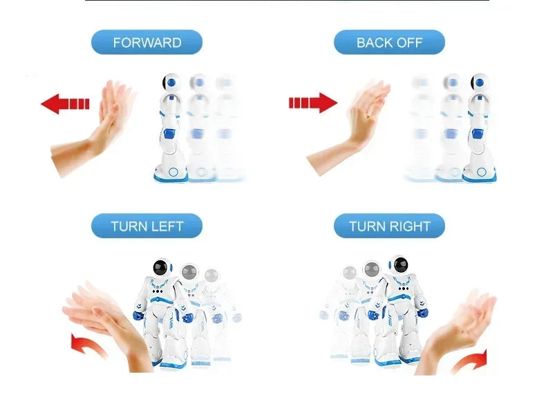 Jouet robot intelligent à détection de gestes et tactile : robot spatial télécommandé programmable