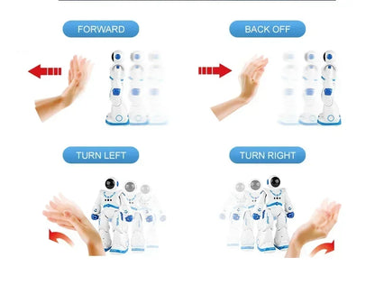 Jouet robot intelligent à détection de gestes et tactile : robot spatial télécommandé programmable
