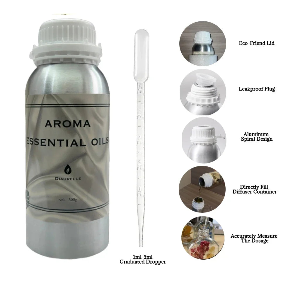 500ML Hotel Aromatic Oils Home Fragrance Electric Air Freshener Aromatherapy Pure Natural Aroma Diffuser Essential Oils