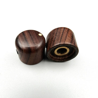 Bouton de potentiomètre en palissandre/bouton de contrôle du Volume et de la tonalité, arbre intérieur en laiton pour accessoires de guitare électrique basse