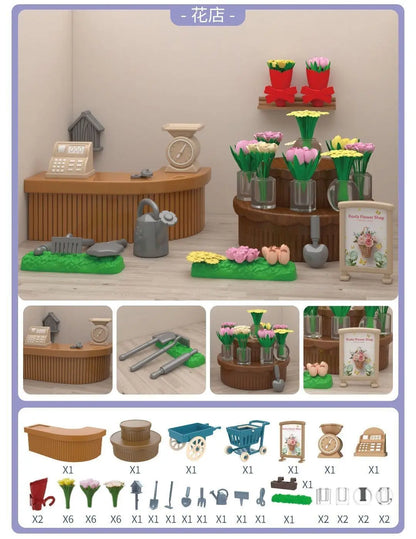 Mini-supermarché, jeux de shopping, accessoires de maison de poupée, jouets éducatifs pour enfants, jouets d'interaction familiale