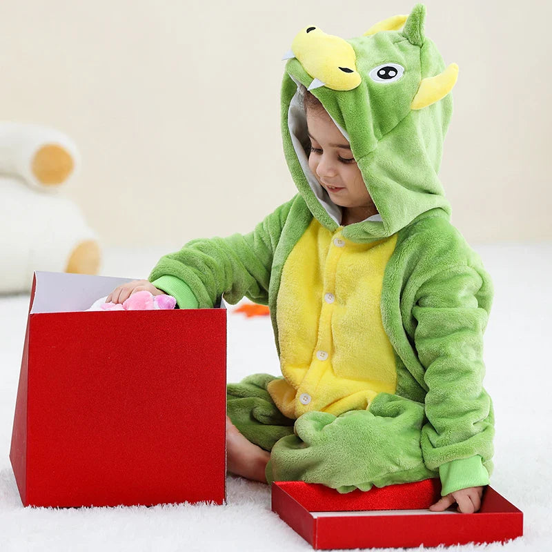 Pyjama en flanelle de carnaval pour enfants, combinaison, combinaison, dessin animé, vêtements d'hiver, Halloween, pour garçons et filles, famille