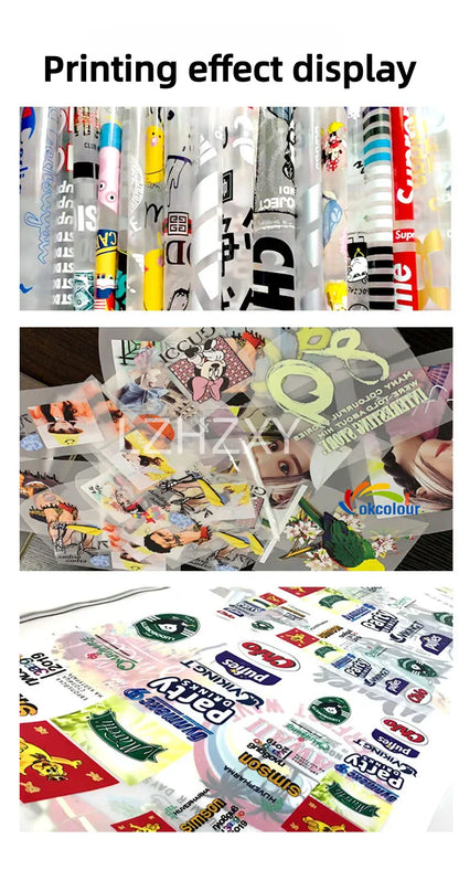 The white ink heat transfer printer is a micro-piezoelectric nozzle heat transfer printer that first colors and then white
