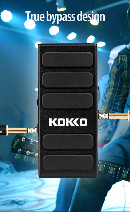KOKKO Pédale d'effet guitare électrique Wah Volume 2 en 1 Contrôles au pied 2 modes Pédale multi-effets combo Pièces de guitare