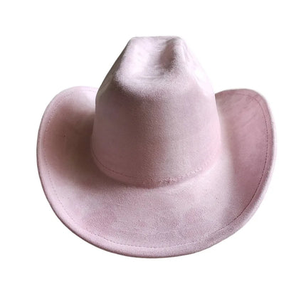 Classic Suede Leather 7.5CM Western Cowboy Women's Fedora Hat Men's Church Jazz Hat Fashion Travel Party Hat Denim Hat 2025