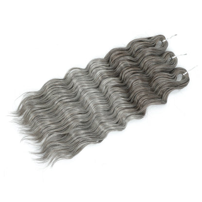 24Inch Crochet Hair Synthetic Braiding Hair Extensions Water Wave Ombre Rainbow color Fake Hair ANNA Deep Wave Curly Hair