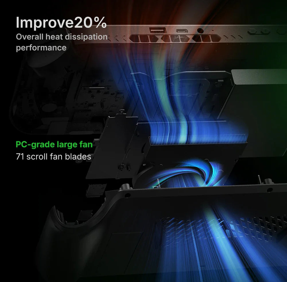 AOKZOE A1X AMD AI 9 HX 370 PC Game Console 8 Inch Native Landscape Screen Windows Handheld Laptops VRR 72.7Wh For Steam 3A Game