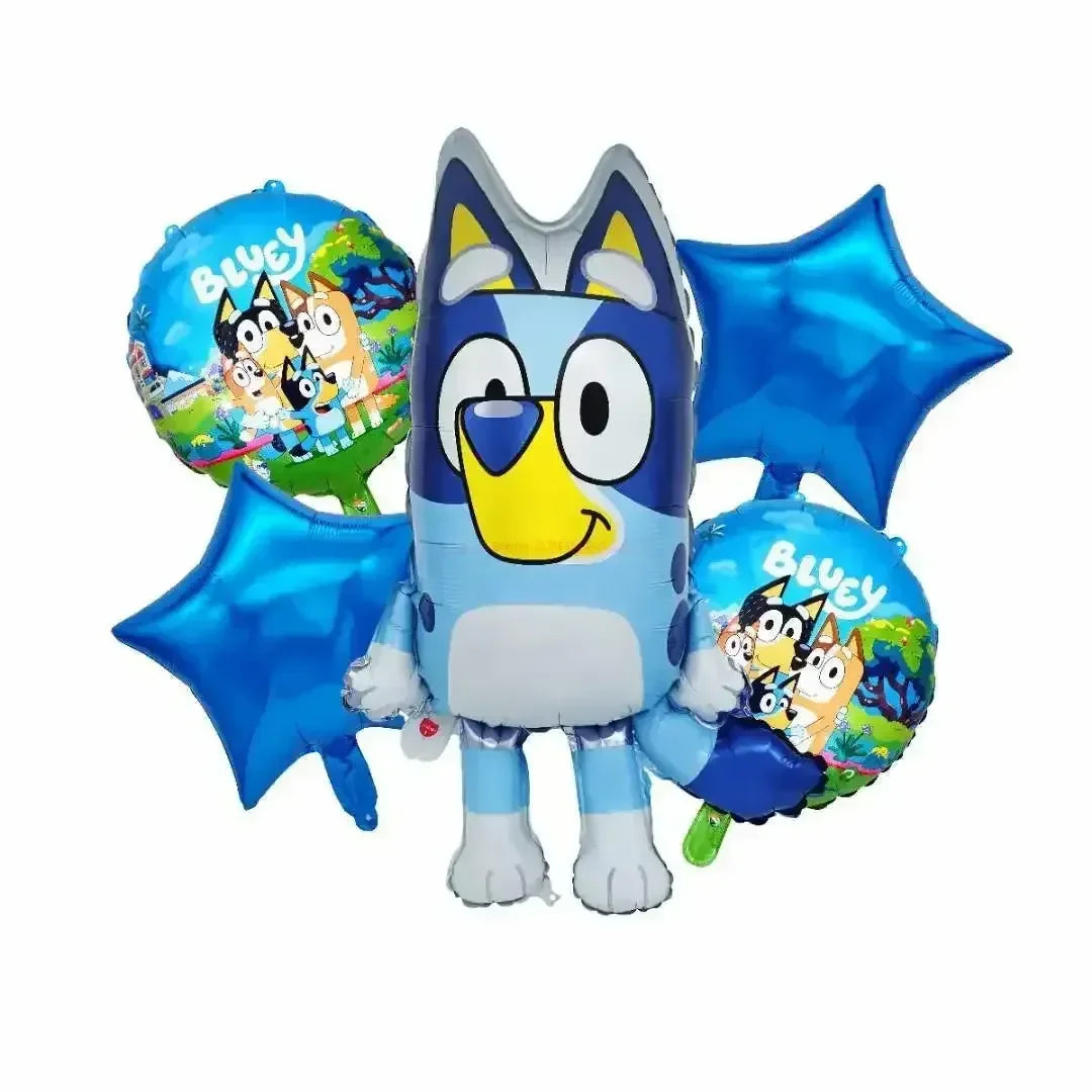 New Bluey Family Cartoon Aluminum Balloon Set Cute Bluey Bingo Balloon Birthday Gifts Party Supplies Decor Cosplay Props Toys
