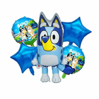 New Bluey Family Cartoon Aluminum Balloon Set Cute Bluey Bingo Balloon Birthday Gifts Party Supplies Decor Cosplay Props Toys