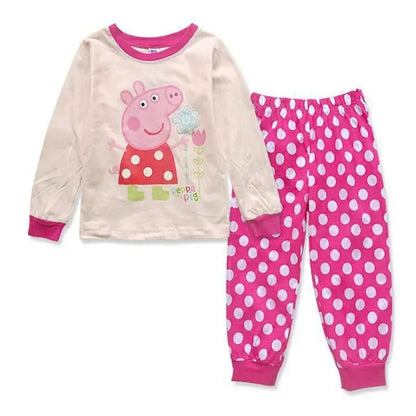 Ensemble de Pyjamas Peppa Pig Dessin Animé Garçons et Filles Vêtements de Maison George Poupée Articulée Pyjama Enfant Cosplay Dessin Animé Kawaii