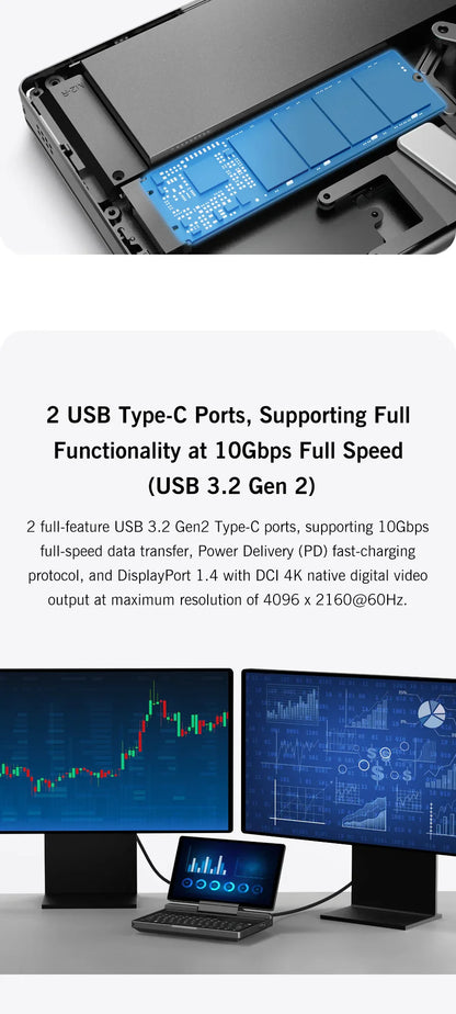 Nouvel ordinateur portable 7 pouces GPD MicroPC 2 Intel® Core™ i3-N300 16GB/512GB Portable Ordinateur Portable Windows 11