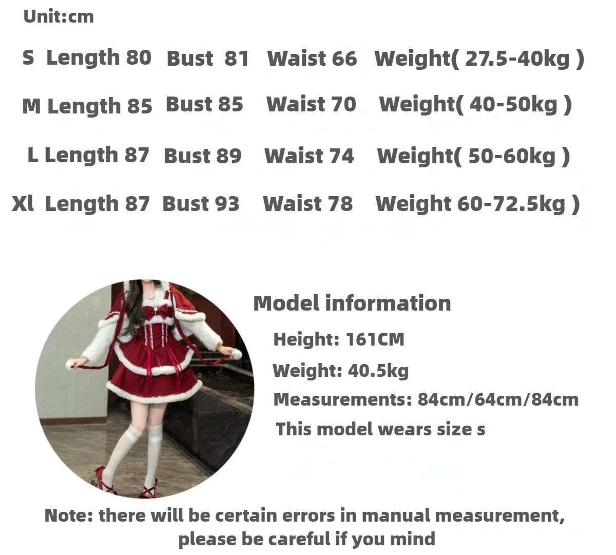 NONSAR-Ensembles de robes Lolita Kawaii japonaises pour femmes, châle à capuche, nœud, mini robe à bretelles, style coréen, doux, rouge, Noël, nouvel an imbibé