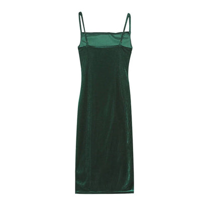 Faionable Sexy Summer Silk Chiffon One-oulder Split Dr Ele Midi Silhouette Svel Midi Dr for Women