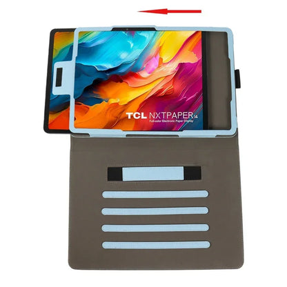 Case For TCL NXTPAPER 14 Case 9491G 14.3" Tablet PC Magnetic Cover with Hand Strap 360 Degree Rotation Funda