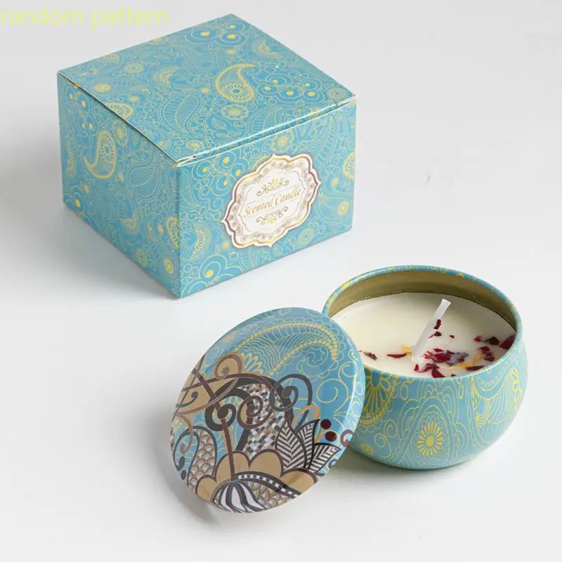 Bougies parfumées Osmanthus Gardenia avec pétales, petites bougies parfumées romantiques pour cadeaux d'anniversaire de filles, aromathérapie pour la maison