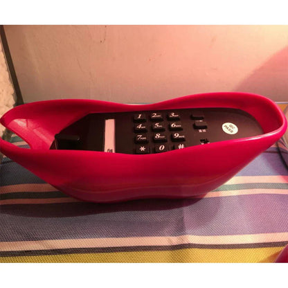 Lips Telephone Multi-Functional Cute Desk Office Landline Phone Home Decoration Set Stylish Household Mouth Shape Telephone New