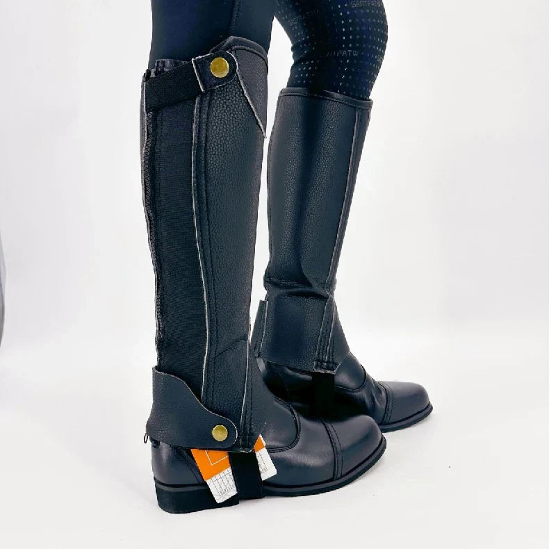 Equestrian Legging Horse Riding Equipment Pirate Knight Equestrian Boot Cover Faux Leather Gaiter Medieval Renaissance Steampunk