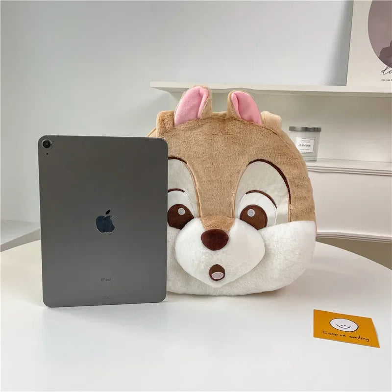 Plush Cartoon Chipmunk Squirrel  Large Capacity Shoulder Bag Sweet Versatile Cute Women's Bag Stitch Mobile Cosmetics Storage