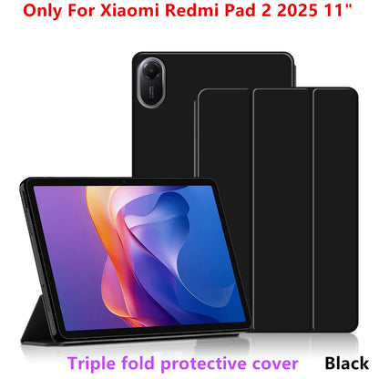 HUWEI Case For Xiaomi Redmi Pad 2 2025 Flip Stand Cover for Redmi Pad 2 Pad2 Case Red Mi Pad 2 11 inch Tablet Case TPU Shell
