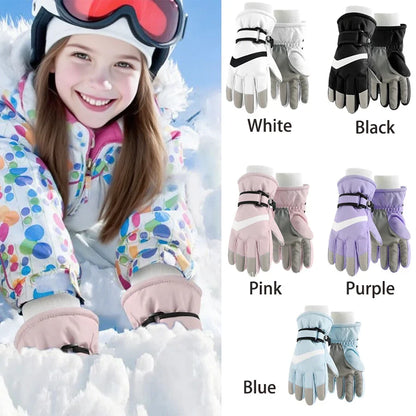 Gants de Ski d'hiver pour enfants, robustes, chauds, coupe-vent, pour Sports de plein air, garçons et filles, pour 3-14 ans