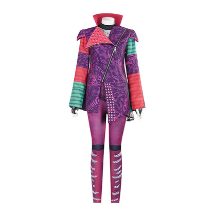 Movies Descendants 3 Evie Mal Cosplay Costume Mal Uniform Coat Vest Pants Gloves Women Adult Outfits Halloween Carnival Party