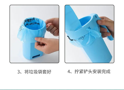 Pelle à litière pour chat, cuillère à litière Portable pour chat avec poubelle intégrée, grande pelle à litière, système d'élimination des merdes de chat