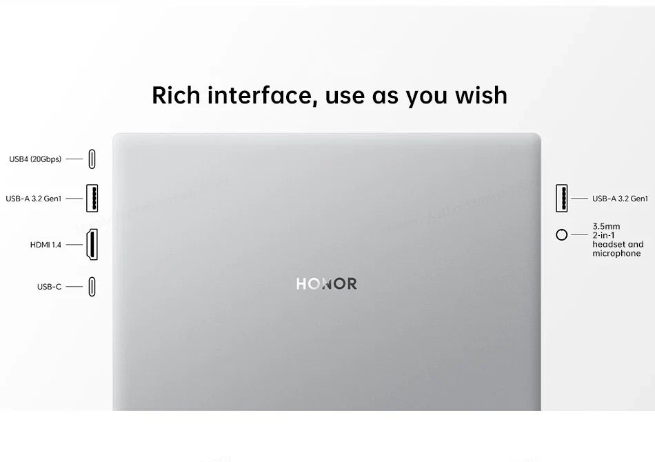 Honor Laptop X16 Plus ,Ryzen 7 8845HS,16GB 512GB/32GB 1TB,AMD Radeon™ 780M Notebook SSD IPS Ultrabook 16 Inch Computer