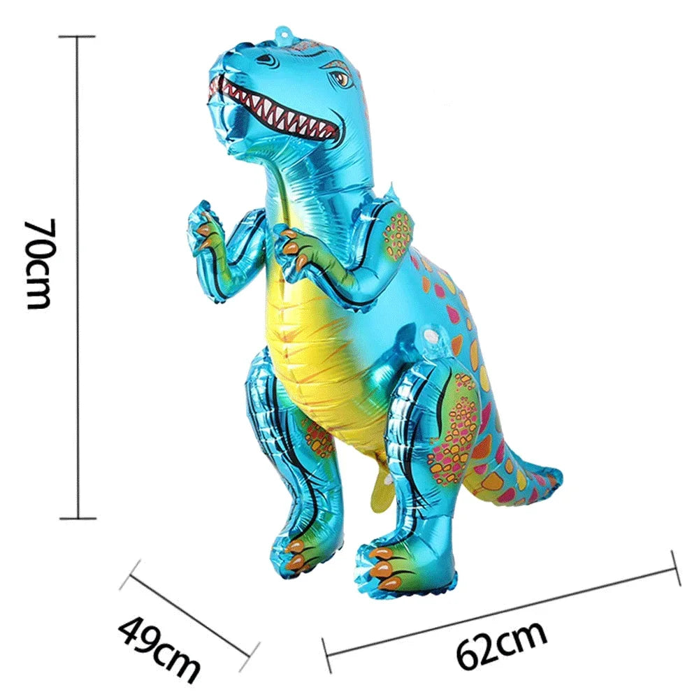 3D Self standing Dinosaur Tyrannosaurus Animal Balloons for Birthday Party Baby Shower Decoration Kit Inflatable Party Supplies
