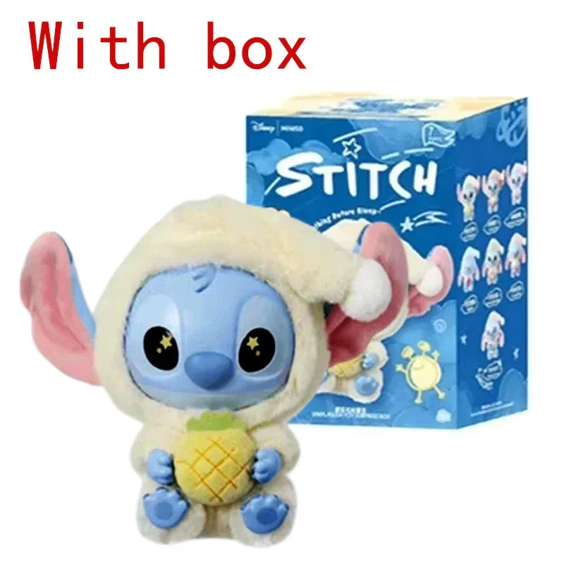 Stitch Eat Something Before Sleep Series Blind Box Plush Vinyl Toys Cute Doll Replica Mystery Box Bag Pendant Decor Gift