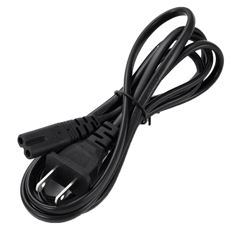 EU Power Cable 2pin IEC C7 US Power Extension Cord For Dell Laptop Charger Epson Printer Radio Speaker PS4