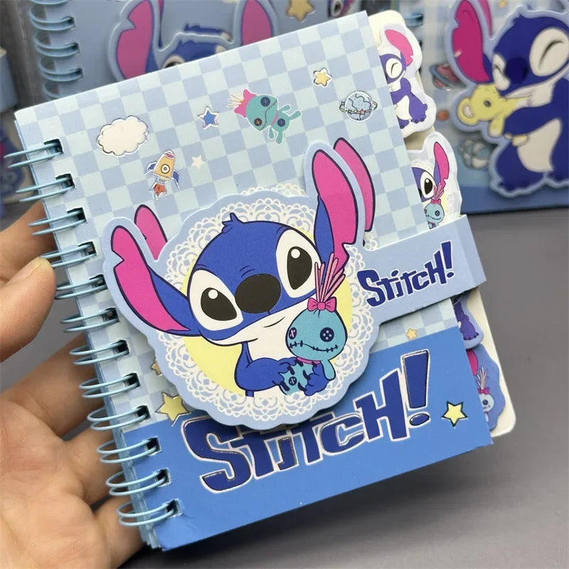 Nouveau carnet Stitch mignon dessin animé anime fournitures scolaires journal portable fournitures de bureau à la mode carnet à spirale cadeau de vacances pour enfants