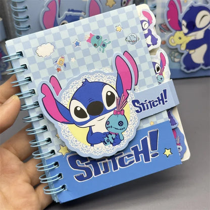 Nouveau carnet Stitch mignon dessin animé anime fournitures scolaires journal portable fournitures de bureau à la mode carnet à spirale cadeau de vacances pour enfants