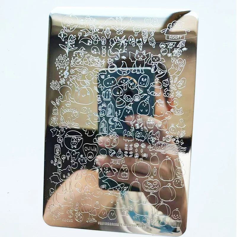 Cartoon Halloween Nail Stamping Plates skull Character Animals Template Stencils Nail Art Stamp Plate Manicure Nail Print Tool