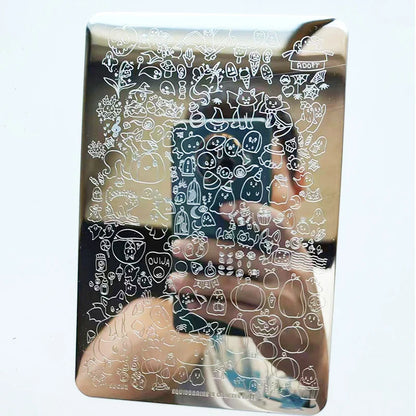 Cartoon Halloween Nail Stamping Plates skull Character Animals Template Stencils Nail Art Stamp Plate Manicure Nail Print Tool
