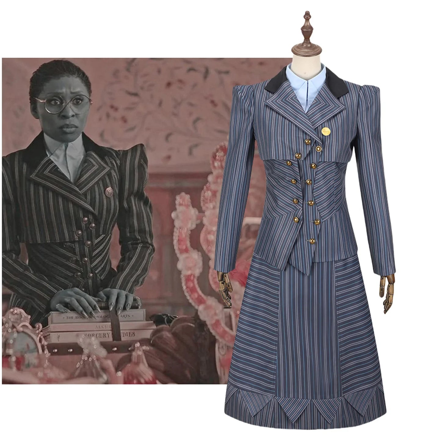 Wicked Elphaba Uniform Cosplay Costume Elphaba Costume Uniform Vest Suit Elphaba Cosplay Costume Halloween Wicked Elphaba Outfit