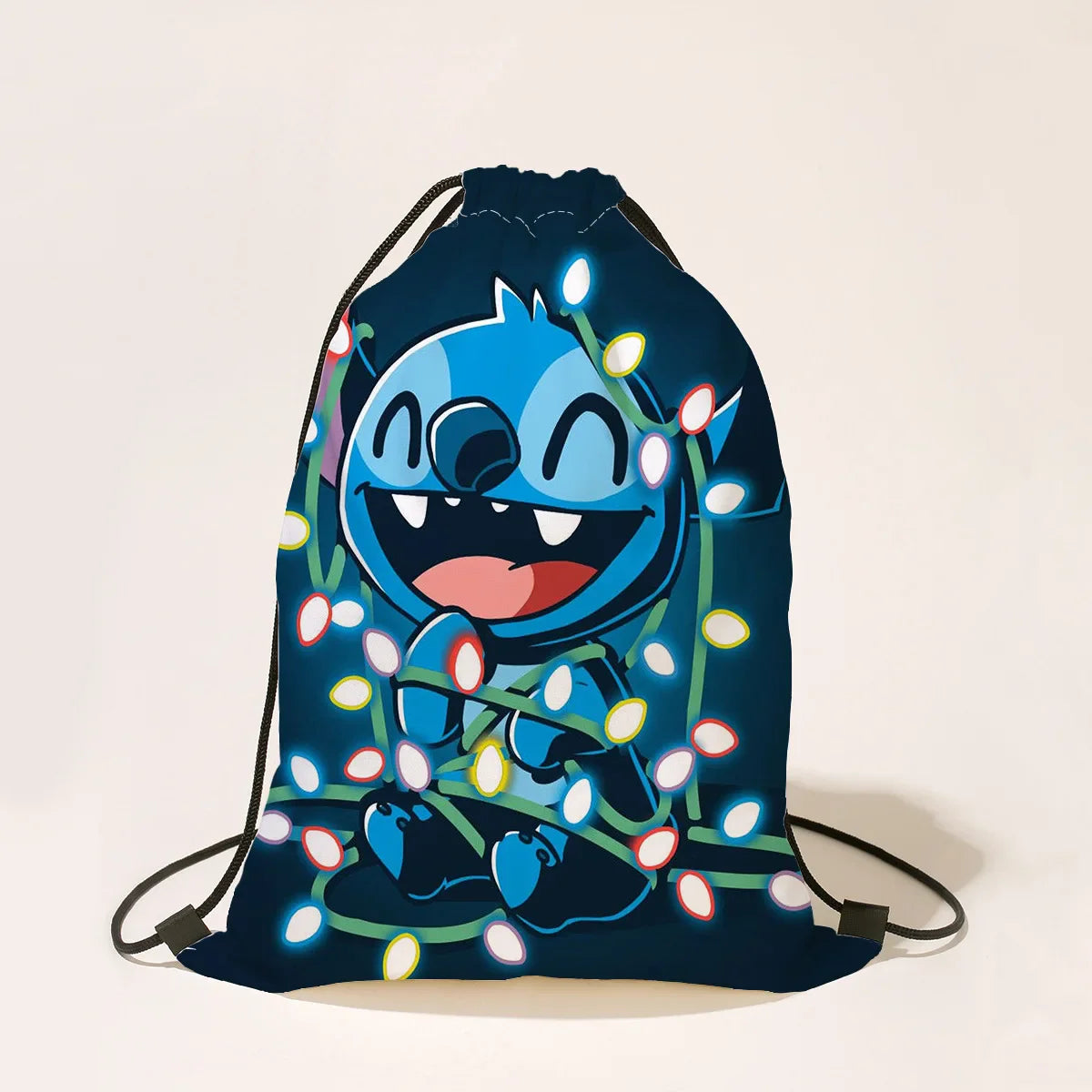 Stitch Drawstring Bags Children Backpack Anime Travel Storage Bag Kids Boys Girls Casual Swim Portable Backpack Christmare Gifts