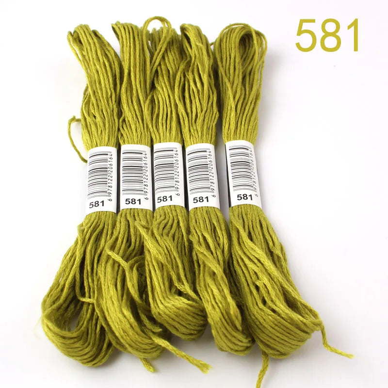 433---581--10 pcs cross-stitch  Embroidery Thread Floss Sewing Skeins Craft DIY Bracelet braided