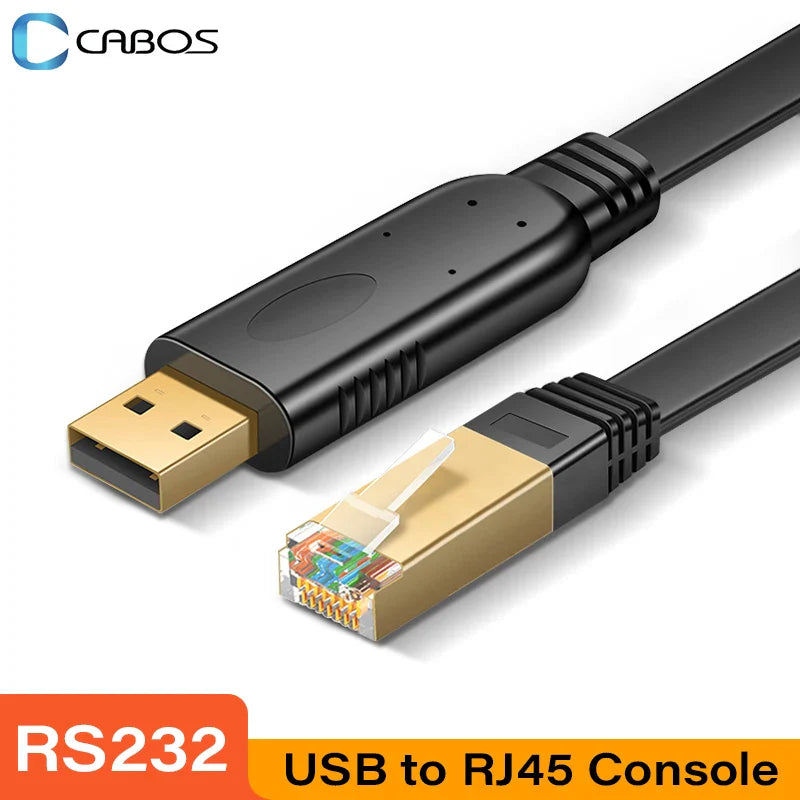 USB to RJ45 Console Cable RS232 Serial Adapter for Laptop Computer Cisco Router USB RJ 45 8P8C Converter Console Cable 1.8m 3m