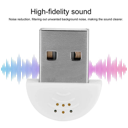 Mini microphone portable USB, microphone vocal de studio, adaptateur audio statique pour ordinateur PC