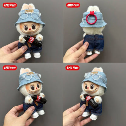 Clothes Doll DIY Accessories Pull Cloth Cola Happiness Factor Labubu Clothes Set Doll Outfit Have Shoes