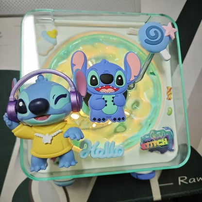 Lilo and Stitch  Hello Kitty Bluetooth Speaker Kawaii Anime Accessories Portable RGB Light Desktop Decoration Girls Holiday Gift